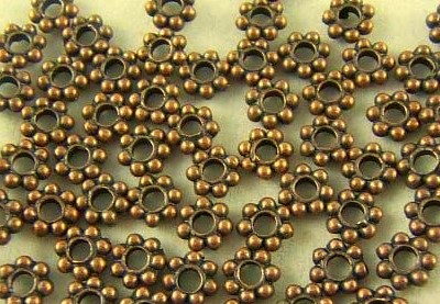 Bronze Daisy spacer bead